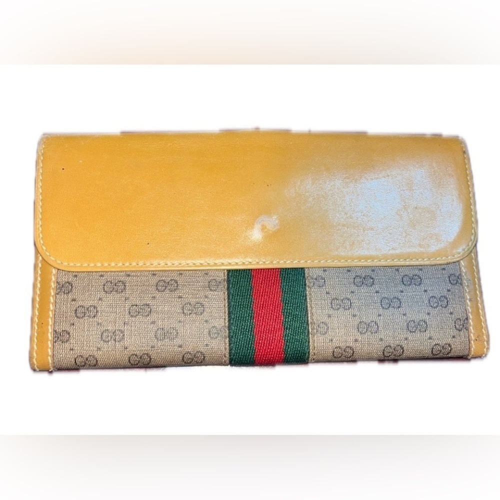 GUC Vintage Gucci Ophidia Sherry Line GG Supreme Bi-Fold Wallet - Picture 11 of 14